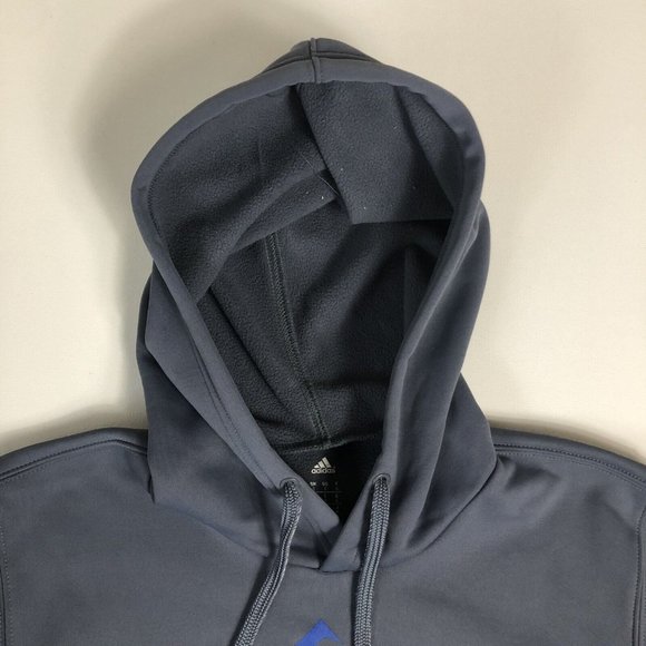 Adidas Men's Hoodie Grey Athletic Pull Over Sweatshirt‎ Size Medium E17 - Picture 3 of 6